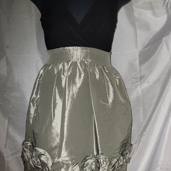 * MAX and CLEO black and silver Cocktail PROM Dress - Picture 8 of 8